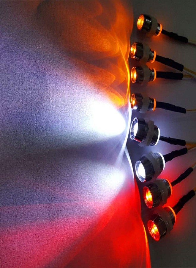 Treehobby 8Leds LED Light Headlights Taillight Kit Accessories Lights Compatible with traxxas HSP RC4WD Tamiya Redcat Axial SCX10 RC Car Crawler Truck(White,Red,Orange LEDs) - Image 1